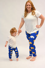 Load image into Gallery viewer, Cozy Blue and Gold Buffalo Leggings