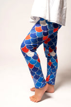 Load image into Gallery viewer, Red and Blue Mermaid Leggings