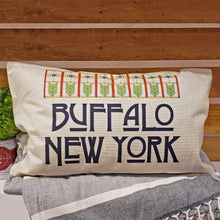 Load image into Gallery viewer, Custom Stained Glass Buffalo Pillow