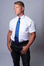 Load image into Gallery viewer, Blue and Red Buffalo Neck Tie