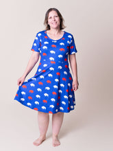 Load image into Gallery viewer, Adult Red and Blue Buffalo Dress