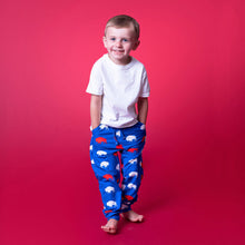 Load image into Gallery viewer, Kid's Red and Blue Buffalo Joggers