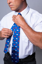 Load image into Gallery viewer, Blue and Red Buffalo Neck Tie
