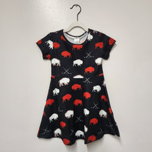 Load image into Gallery viewer, Kid's Red and Black Buffalo Dress