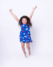 Load image into Gallery viewer, Kid's Red and Blue Buffalo Dress