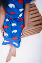 Load image into Gallery viewer, Kid's Red and Blue Buffalo Dress