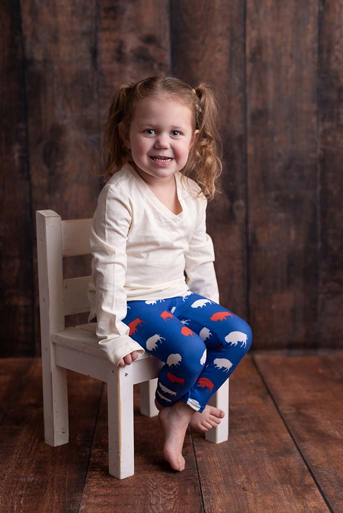 Kid's Red and Blue Buffalo Leggings