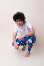 Load image into Gallery viewer, Kid's Red and Blue Buffalo Leggings