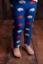 Load image into Gallery viewer, Kid's Red and Blue Buffalo Leggings