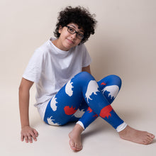Load image into Gallery viewer, Kid's Red and Blue Buffalo Leggings