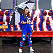 Load image into Gallery viewer, Cozy Red and Blue Buffalo Leggings