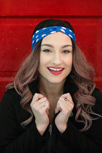 Load image into Gallery viewer, Red/Blue or Blue/Gold Buffalo Headband