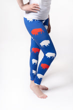Load image into Gallery viewer, Cozy Red and Blue Buffalo Leggings
