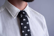 Load image into Gallery viewer, Black Buffalo Silk Neck Tie