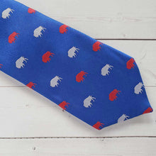Load image into Gallery viewer, Blue and Red Buffalo Neck Tie