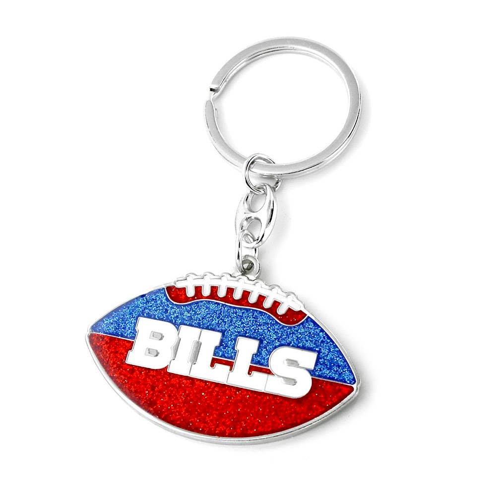 NFL Buffalo Bills Glitter Football Keychain