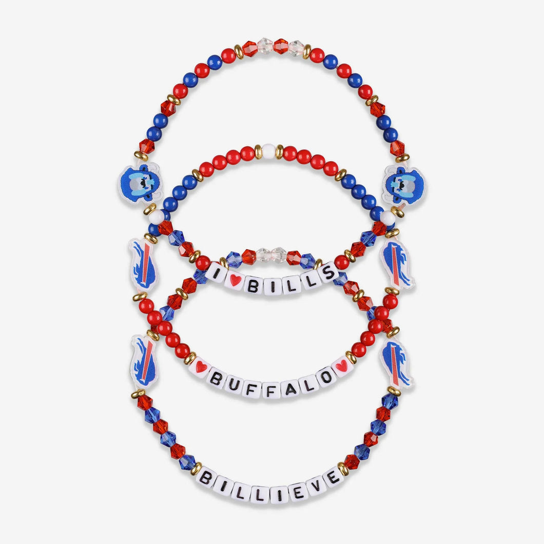 Buffalo Bills 3 Pack Friendship Bracelet