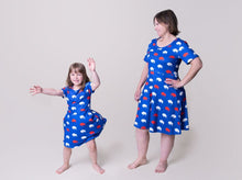 Load image into Gallery viewer, Adult Red and Blue Buffalo Dress
