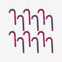 Load image into Gallery viewer, Buffalo Bills 12 Pack Candy Cane Ornaments
