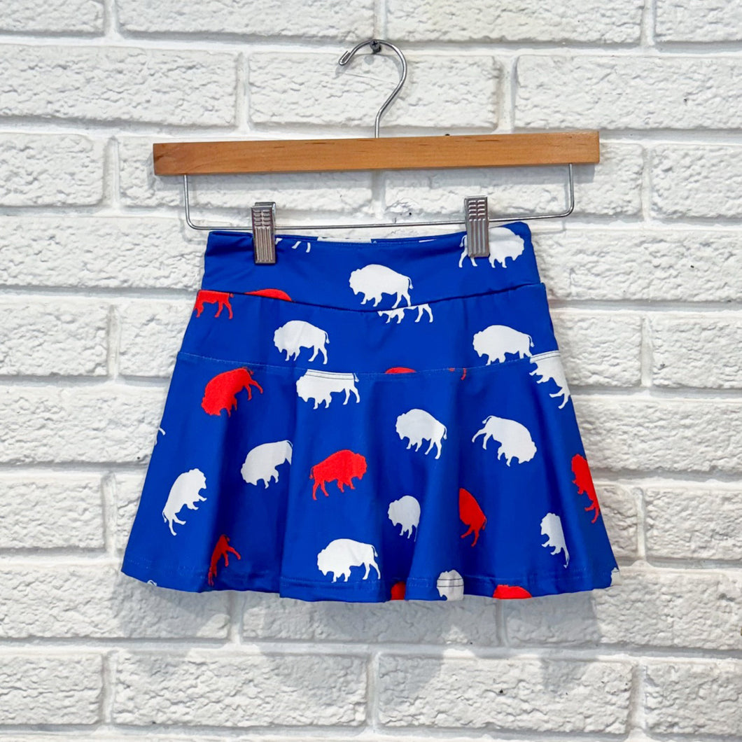 Red and Blue Buffalo Skort