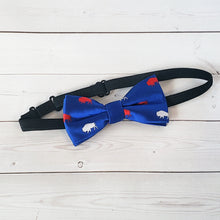 Load image into Gallery viewer, Kids Blue and Red Buffalo Neck Tie or Bow Tie
