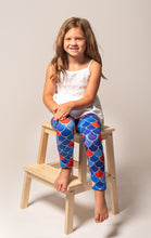 Load image into Gallery viewer, Red and Blue Mermaid Leggings
