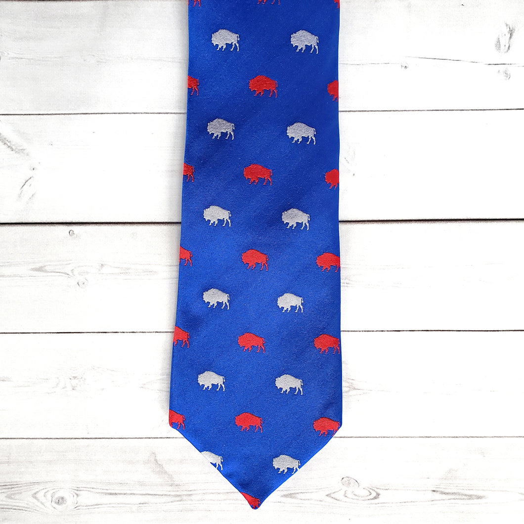 Blue and Red Buffalo Neck Tie or Bow Tie
