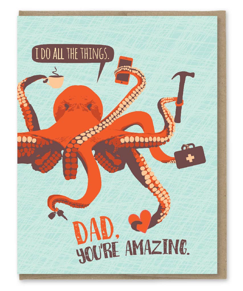 Do All the Things Dad Octopus Card
