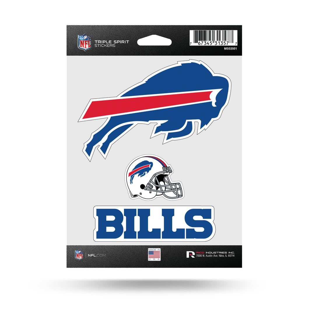 NFL Buffalo Bills Triple Spirit Stickers