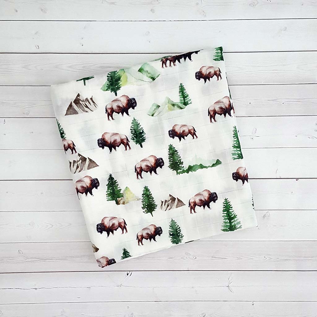 Adventure Buffalo Swaddle Blanket