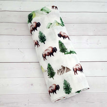 Load image into Gallery viewer, Adventure Buffalo Swaddle Blanket
