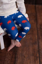 Load image into Gallery viewer, Kid&#39;s Red and Blue Buffalo Leggings
