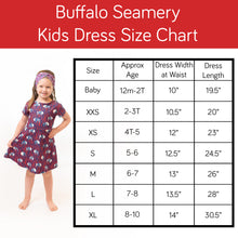 Load image into Gallery viewer, Kid&#39;s Red and Blue Buffalo Dress
