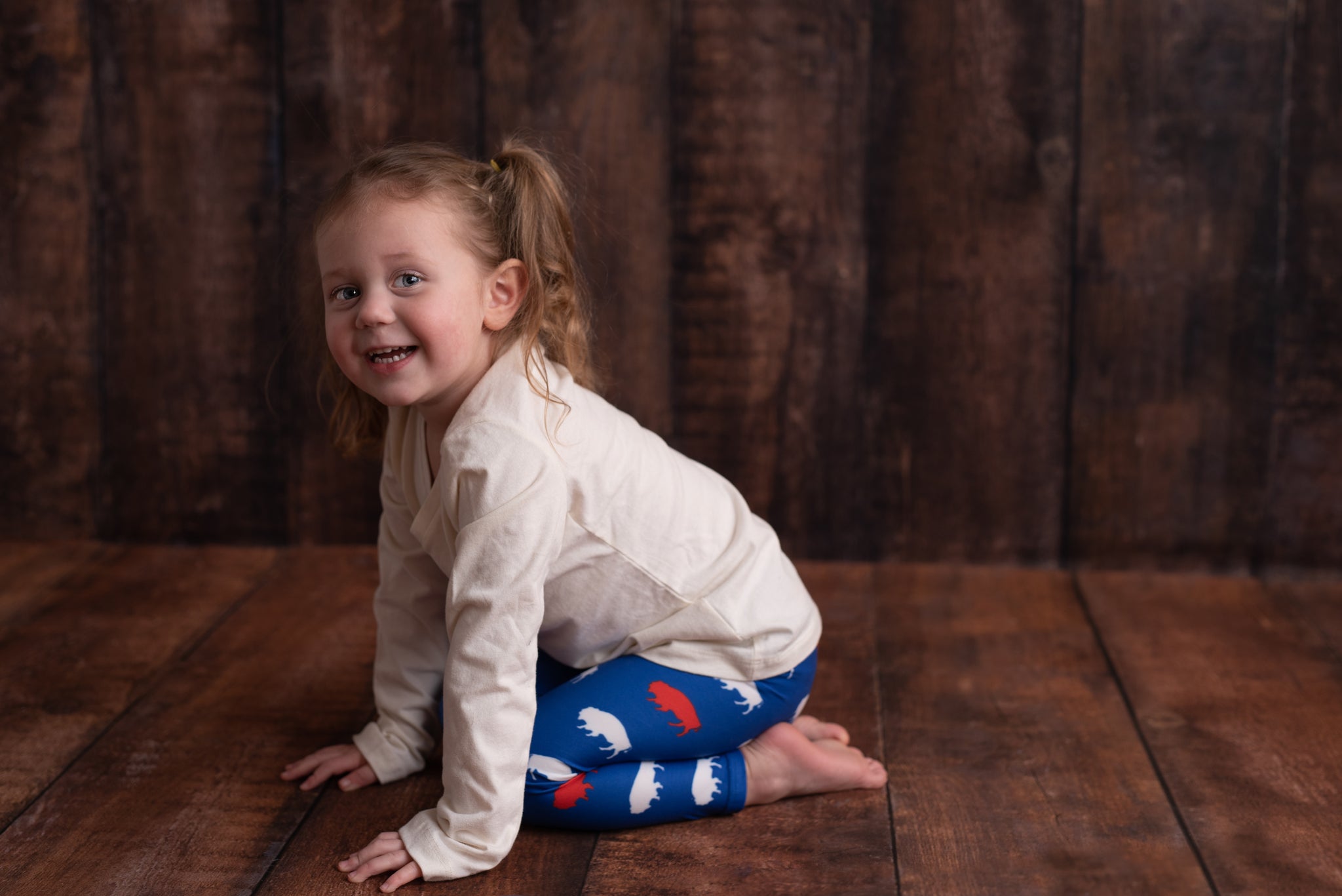 Kid's Red and Blue Buffalo Leggings – Buffalo Seamery