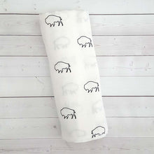 Load image into Gallery viewer, Buffalo Outline Swaddle Blanket
