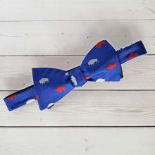 Load image into Gallery viewer, Blue and Red Buffalo Neck Tie or Bow Tie
