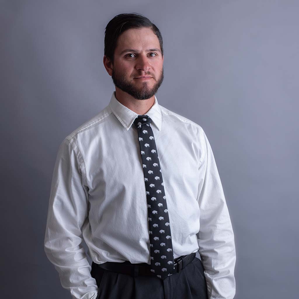 Black Buffalo Neck Tie or Bow Tie