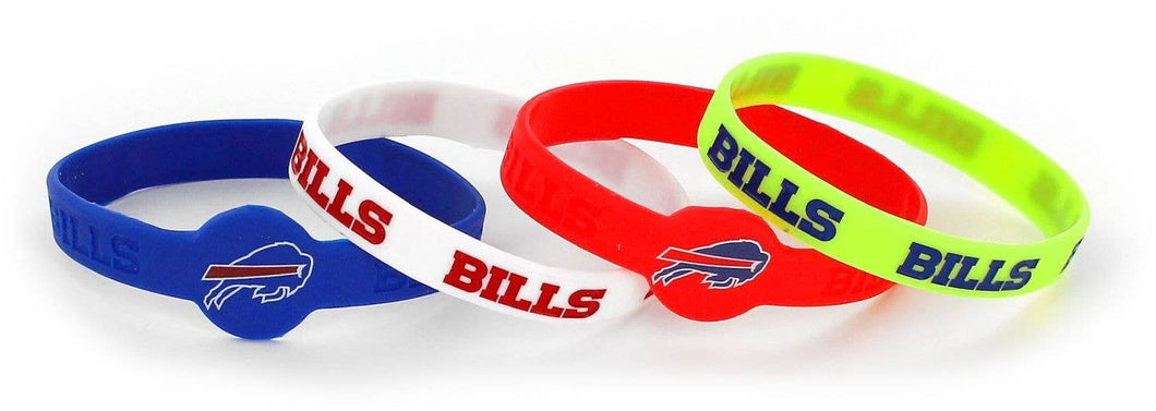 NFL Buffalo Bills Silicone Bracelets, 4-Pack